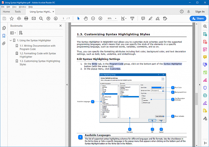 Adobe PDF Document Created with HelpSmith